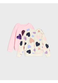Sinsay - Bluzy zdobione cekinami 2 pack - wielobarwny. Wzór: aplikacja