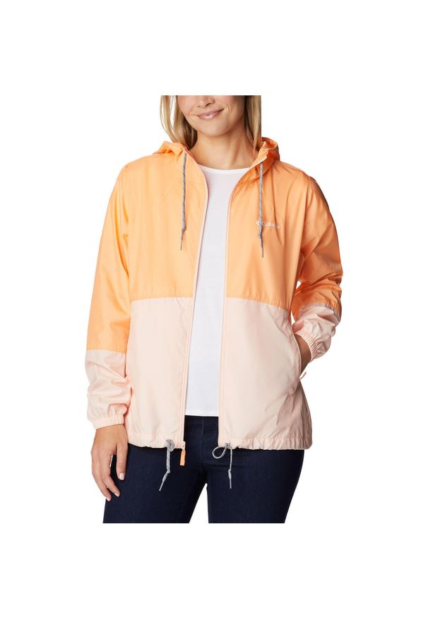 columbia - Wiatrówka damska Columbia Flash Forward Windbreaker. Kolor: pomarańczowy. Materiał: softshell. Sport: turystyka piesza