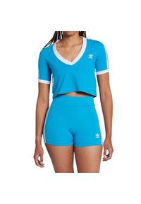 Koszulka sportowa damska Adidas Aeroknit Seamless. Kolor: niebieski. Materiał: bawełna, elastan