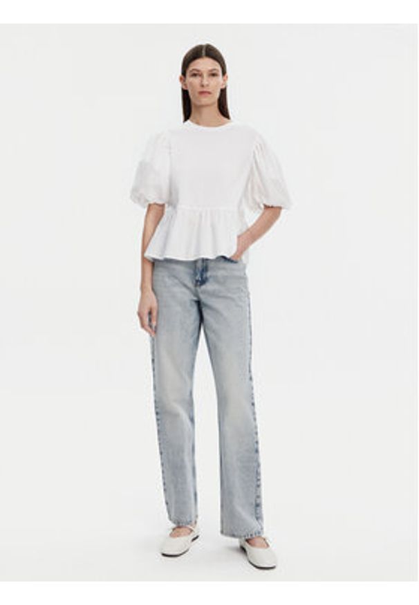 Liu Jo Bluzka WA5389 J6308 Biały Relaxed Fit. Kolor: biały. Materiał: bawełna
