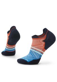 Skarpety Biegowe Męskie Smartwool Run Targeted Cushion Low Ankle Pattern Socks. Kolor: niebieski. Materiał: wełna. Sport: bieganie