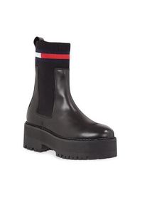Tommy Jeans Sztyblety Tjw Flatform Chelsea Sock EN0EN02301 Czarny. Kolor: czarny. Materiał: skóra #5