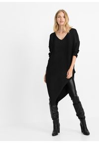 bonprix - Długi sweter. Kolor: czarny. Długość: długie #1