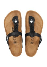 Japonki damskie Birkenstock Gizeh. Kolor: czarny. Materiał: syntetyk, skóra, materiał