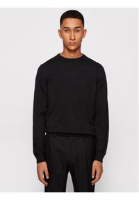 BOSS - Boss Sweter Pacas-L 50442138 Czarny Regular Fit. Kolor: czarny. Materiał: bawełna