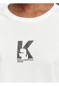 Karl Lagerfeld Jeans T-Shirt B3W17018 Biały Regular Fit. Kolor: biały. Materiał: bawełna #4