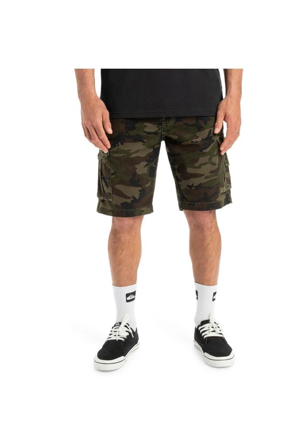 Quiksilver - Szorty cargo męskie CRUCIAL BATTLE CARGO. Kolor: zielony. Długość: krótkie. Sezon: lato