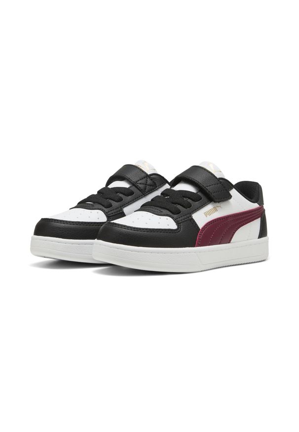 Puma - Dziecięce sneakersy PUMA Caven 2.0 PUMA Black Team Regal Red White. Kolor: czerwony, biały, wielokolorowy, czarny. Sezon: lato. Sport: turystyka piesza