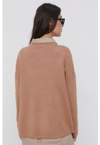 only - Only Sweter damski kolor brązowy z półgolfem. Kolor: brązowy. Materiał: dzianina #5