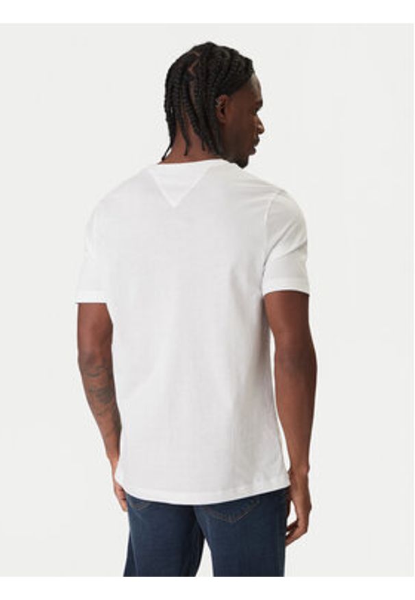 TOMMY HILFIGER - Tommy Hilfiger T-Shirt Brand Love MW0MW41455 Biały Regular Fit. Kolor: biały. Materiał: bawełna