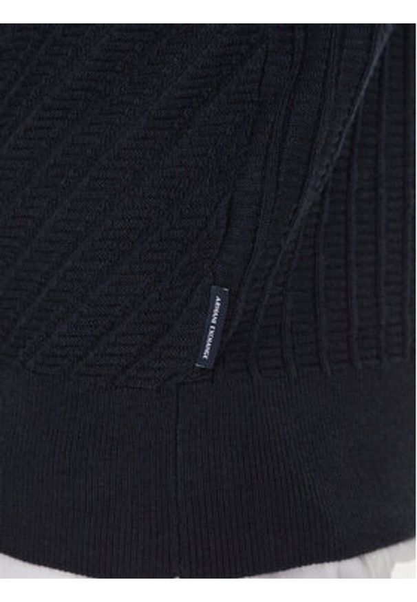 Armani Exchange Golf 6RZM2J ZM3FZ 1510 Granatowy Regular Fit. Typ kołnierza: golf. Kolor: niebieski. Materiał: bawełna