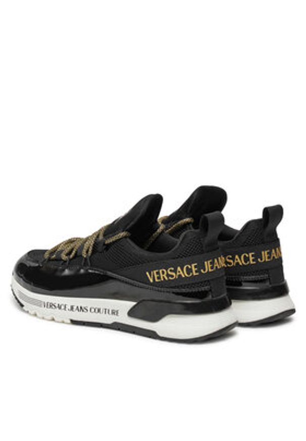 Versace Jeans Couture Sneakersy Dynamic 77VA3SAB Czarny. Kolor: czarny. Materiał: mesh, materiał