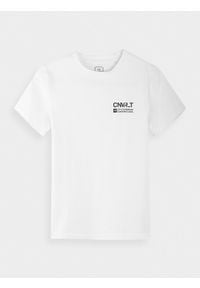 4f - T-shirt chłopięcy (122-164). Kolor: biały. Materiał: bawełna, dzianina #1