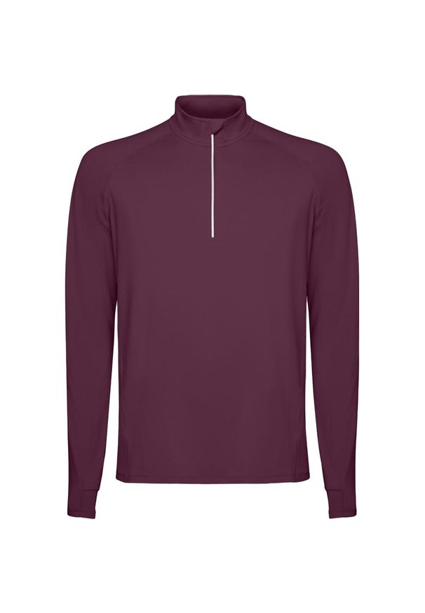 ROLY - Bluza Męska Krótki Suwak Z Długim Rękawem Estambul. Kolor: czerwony. Długość rękawa: długi rękaw. Długość: krótkie