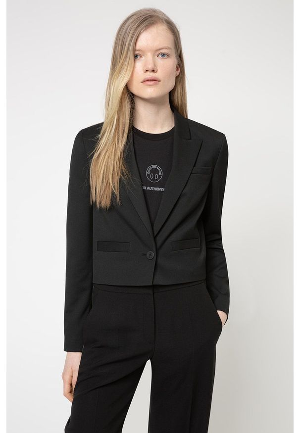 Hugo - Marynarka. Okazja: na co dzień. Kolor: czarny. Styl: klasyczny, casual