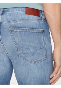 Pepe Jeans Szorty jeansowe Slim Short PM801080MN8 Niebieski Slim Fit. Kolor: niebieski. Materiał: bawełna