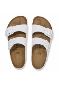 Klapki Birkenstock Arizona Bf 552681 białe. Kolor: biały. Materiał: syntetyk, materiał, skóra. Styl: retro