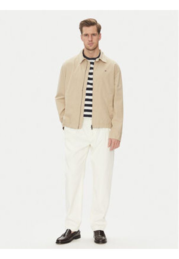 TOMMY HILFIGER - Tommy Hilfiger Kurtka przejściowa MW0MW38715 Beżowy Regular Fit. Kolor: beżowy. Materiał: bawełna