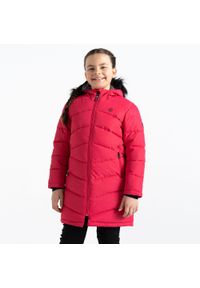 DARE 2B - Kurtka turystyczna zimowa dziecięca Striking III. Okazja: na co dzień. Kolor: różowy. Materiał: puch. Sezon: zima. Styl: casual, sportowy #1