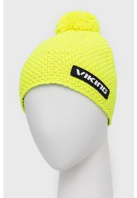 Viking czapka kolor żółty wełniana. Kolor: żółty. Materiał: wełna #3