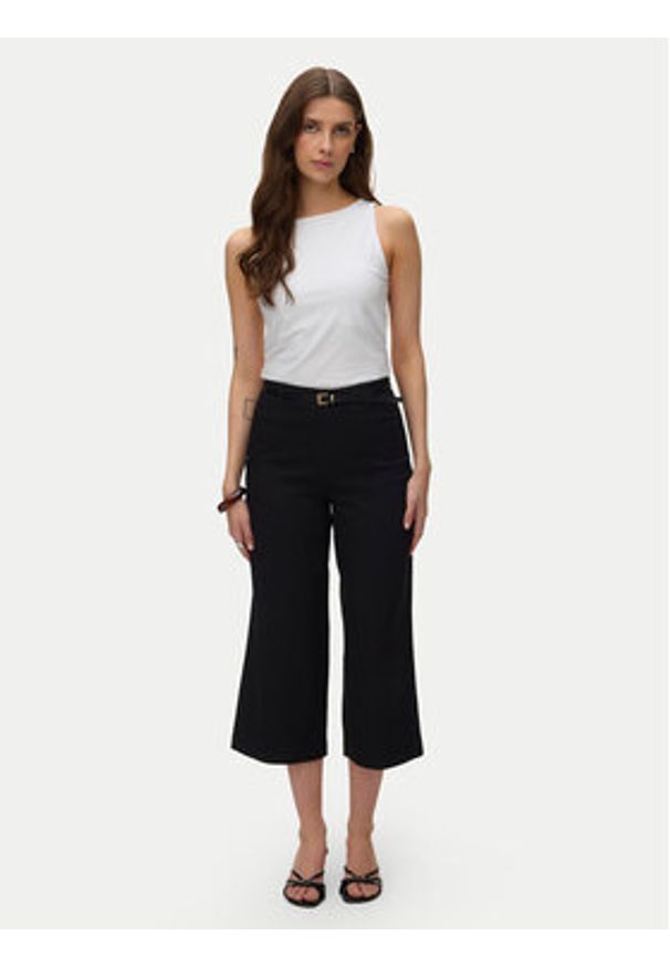 Vero Moda Kuloty Elma 10339926 Czarny Wide Leg. Kolor: czarny. Materiał: syntetyk
