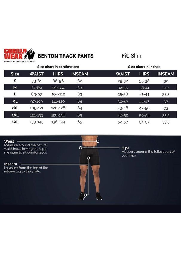 GORILLA WEAR - Benton Track Spodnie - Szary. Kolor: szary. Sport: fitness