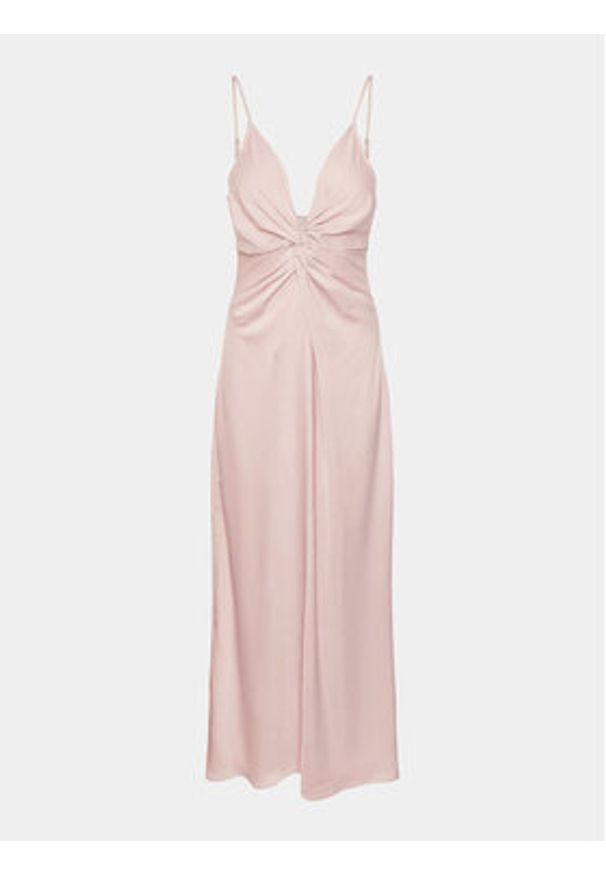 YAS Sukienka wieczorowa Athena 26032472 Różowy Regular Fit. Kolor: różowy. Materiał: syntetyk. Styl: wizytowy