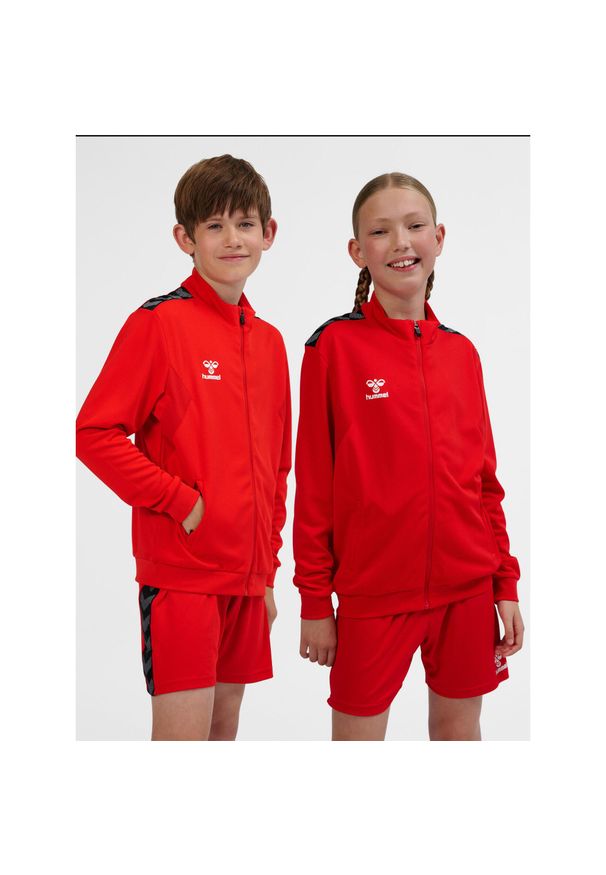 Dziecięca bluza dresowa Hummel Authentic Pl. Kolor: wielokolorowy, czerwony, różowy. Materiał: dresówka. Sport: joga i pilates