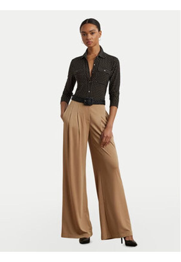 Lauren Ralph Lauren - LAUREN RALPH LAUREN Koszula 200971090001 Czarny Slim Fit. Kolor: czarny. Materiał: syntetyk