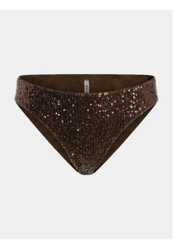 Guess Dół od bikini E3GO01 KBMV0 Brązowy. Kolor: brązowy. Materiał: syntetyk