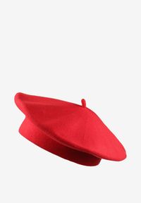 Renee - Czerwony Klasyczny Beret z Antenką z Bawełną i Kaszmirem Emidora. Kolor: czerwony. Materiał: bawełna, kaszmir. Styl: klasyczny #1