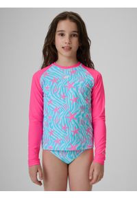 4f - 4F Kostium kąpielowy trzyczęściowy dziewczęcy - multikolor 146/152 (10-12 lat). Kolor: wielokolorowy. Rodzaj stanika: push-up #1