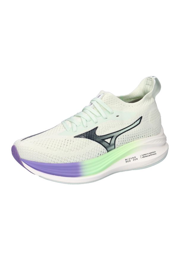 Mizuno - Buty do biegania damskie, Neo Zen. Kolor: biały, zielony, wielokolorowy. Materiał: syntetyk, materiał. Sport: bieganie