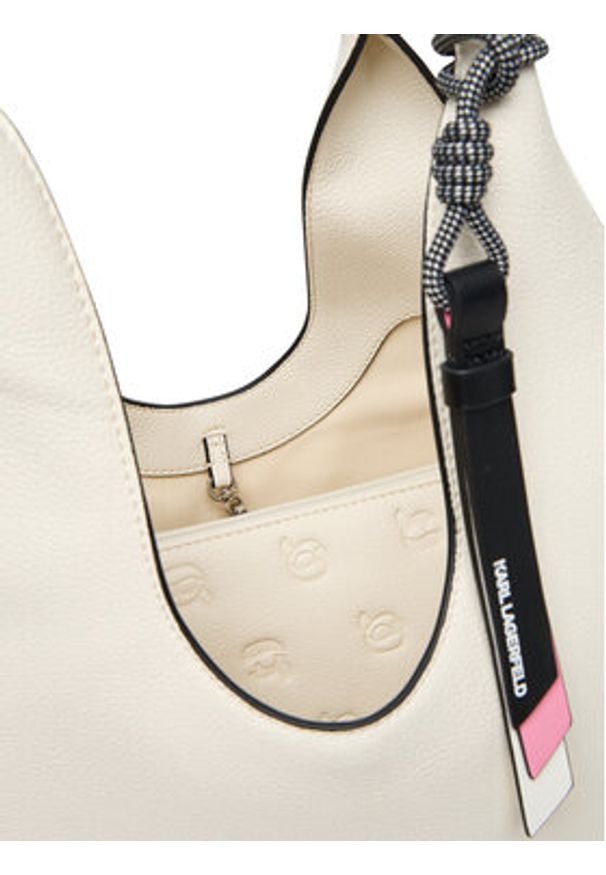 Karl Lagerfeld - KARL LAGERFELD Torebka A3W30096 Biały. Kolor: biały. Materiał: skórzane