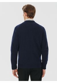 Pako Lorente - PAKO LORENTE – Sweter męski rozpinany w granatowym kolorze. Kolor: niebieski. Materiał: wełna, bawełna, poliamid. Sezon: jesień #7