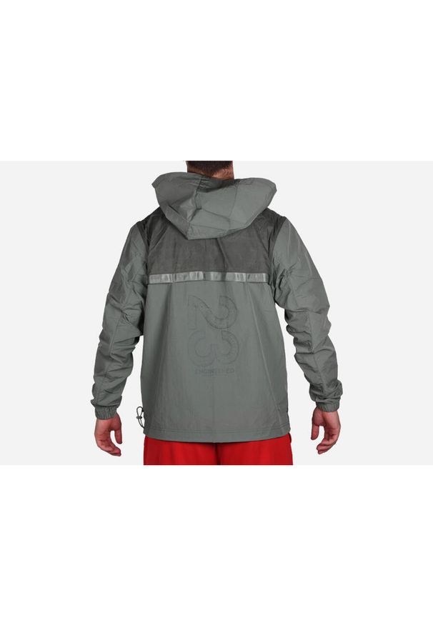 Nike - Kurtka męska nike air jordan 23engineered full-zip jacket medium olive. Kolor: zielony. Materiał: poliamid. Sport: bieganie