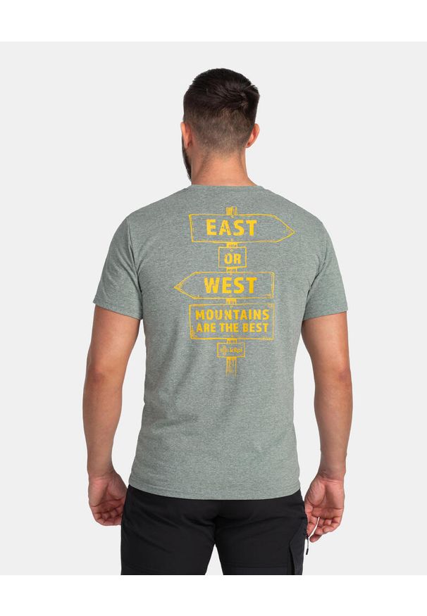 Męski bawełniany t-shirt Kilpi BANDE-M. Kolor: zielony. Materiał: bawełna