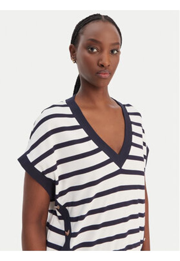 Liu Jo Sport Bluzka TA6084 J3867 Granatowy Relaxed Fit. Kolor: niebieski. Materiał: wiskoza. Styl: sportowy