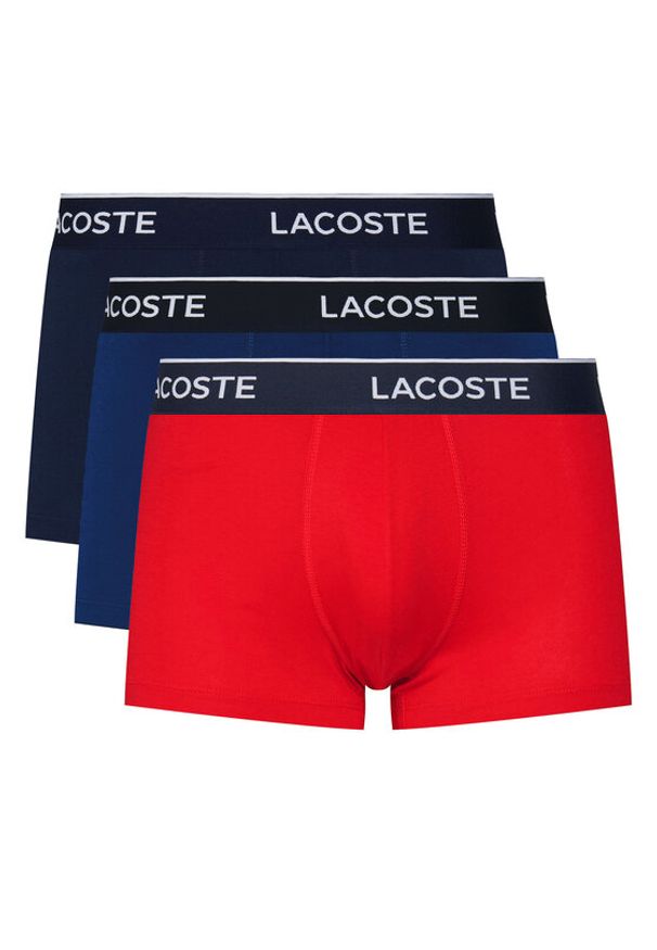Lacoste Komplet bokserek 5H1300 Kolorowy. Materiał: bawełna. Wzór: kolorowy