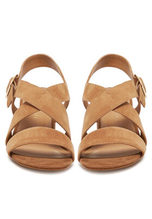 Sergio Bardi Sandały WYL4146-1Z-SB Brązowy. Kolor: brązowy. Materiał: skóra, zamsz