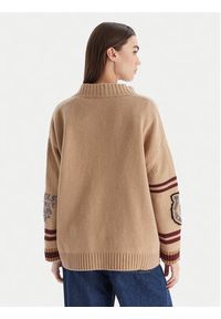 Weekend Max Mara Kardigan Belgio 2525346082 Beżowy Relaxed Fit. Kolor: beżowy. Materiał: wełna #3