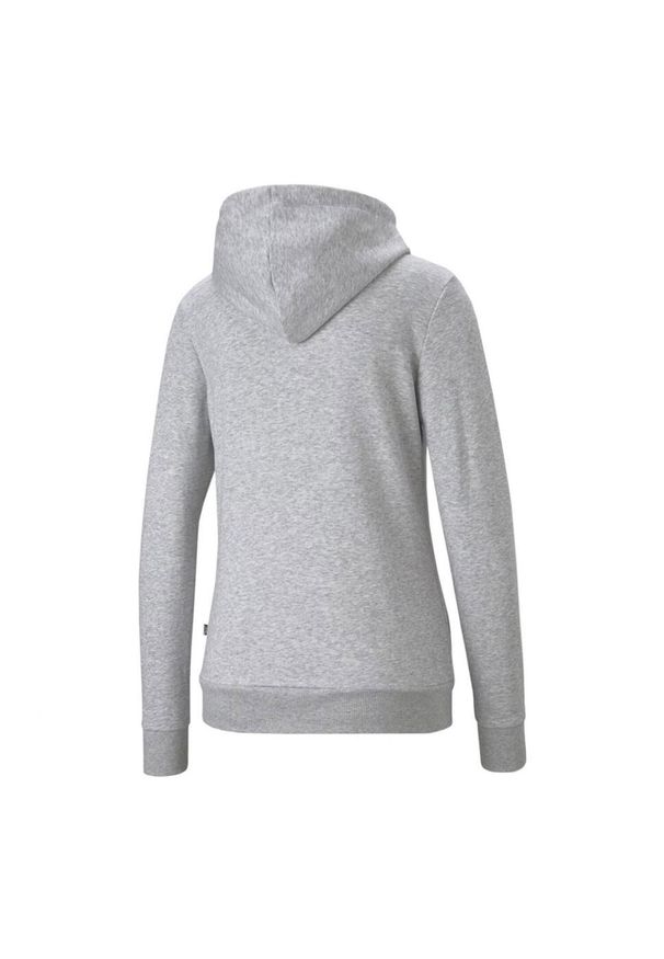 Puma - Damska Bluza Z Kapturem Z Logo Essentials. Typ kołnierza: kaptur. Kolor: szary