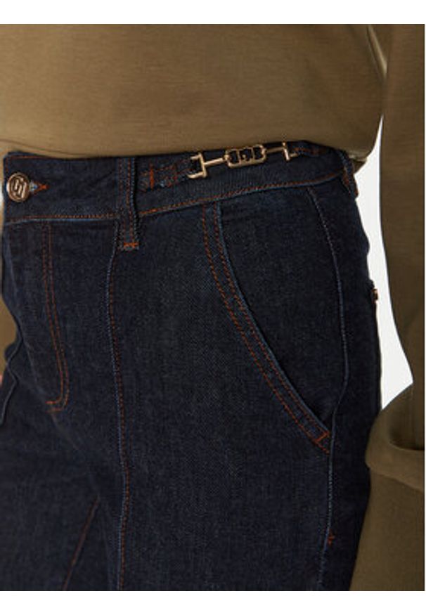 Gaudi Jeansy 421BD26012 Granatowy Straight Fit. Kolor: niebieski