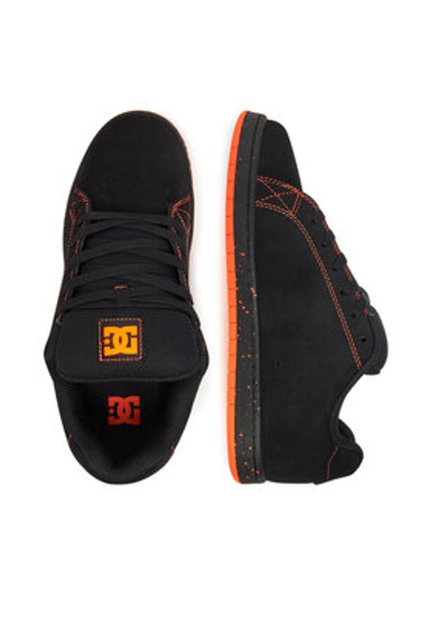 DC Sneakersy GAVELER ADYS100536-BO1 Czarny. Kolor: czarny. Materiał: skóra, nubuk