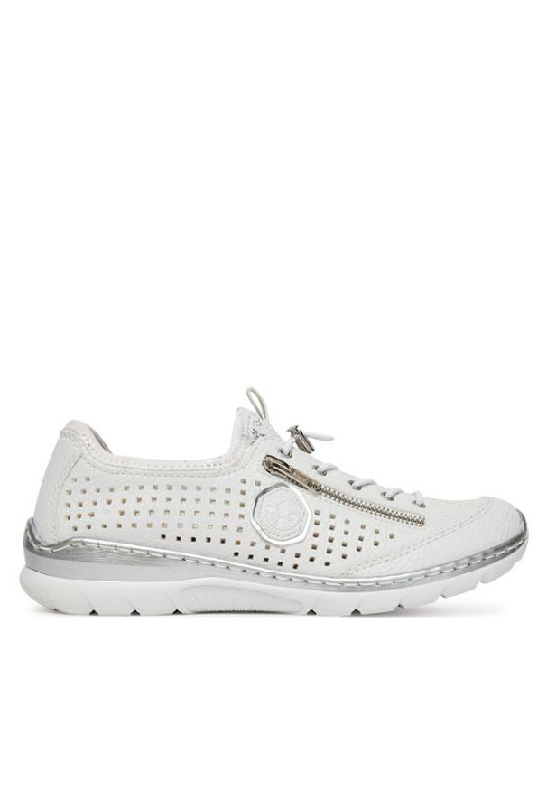 Rieker Sneakersy L3296-82 Biały. Kolor: biały. Materiał: syntetyk, materiał