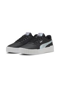 Puma - Młodzieżowe sneakersy Carina 3.0 Space Belle PUMA Black Cool Blue. Kolor: czarny, niebieski, wielokolorowy. Sport: tenis