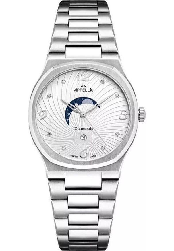 Acappella - Zegarek damski Appella L32006.5173DQS srebrny. Kolor: srebrny