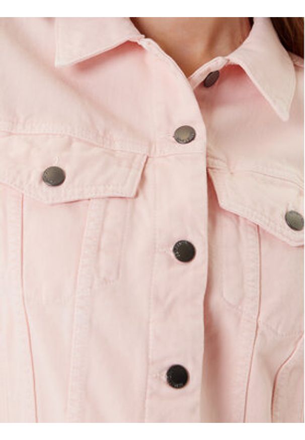 United Colors of Benetton - United Colors Of Benetton Kurtka jeansowa 2RZVDN00N Różowy Regular Fit. Kolor: różowy. Materiał: bawełna