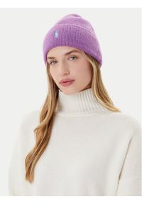 Polo Ralph Lauren Czapka 455954355010 Fioletowy. Kolor: fioletowy. Materiał: wełna, materiał