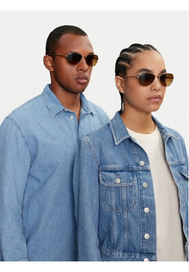 Ray-Ban Okulary przeciwsłoneczne 0RB3733 001/M2 Złoty. Kolor: złoty